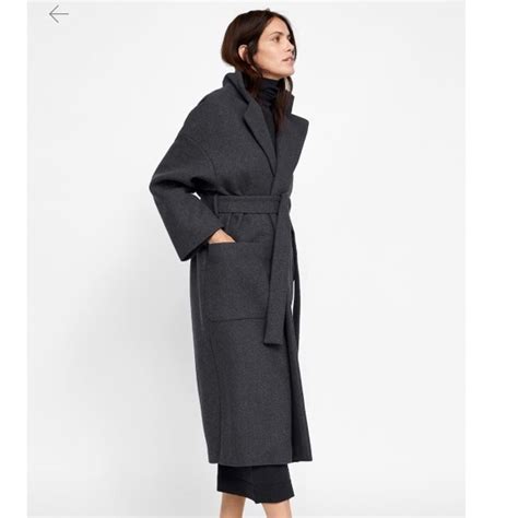 zara long black coat|long black wool coat zara.